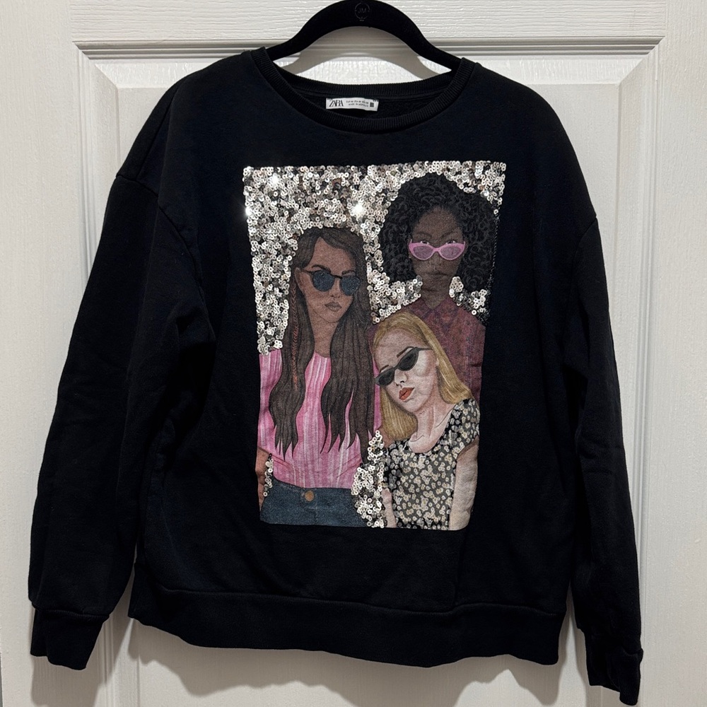 Zara Black Bling Sweatshirt